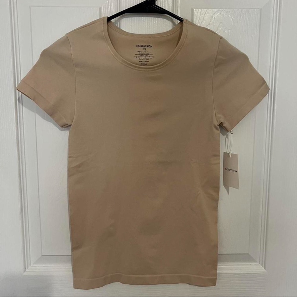 BOGO❗️Nordstrom Light Tan Crew Neck Top